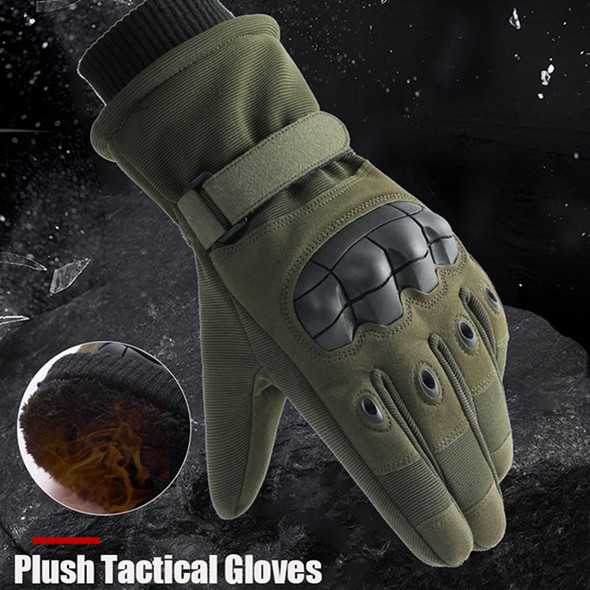 Winter Warm Tactical Gloves Military Combat Touch Screen Thermal Gloves Outdoor Skiing Hunting Protective Full Finger Gloves Men