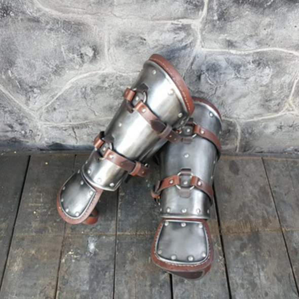 Medieval Armor Gloves Cuffs Bracers Steampunk Warrior Gauntlet Renaissance Knights Templar Leather Strap Costume