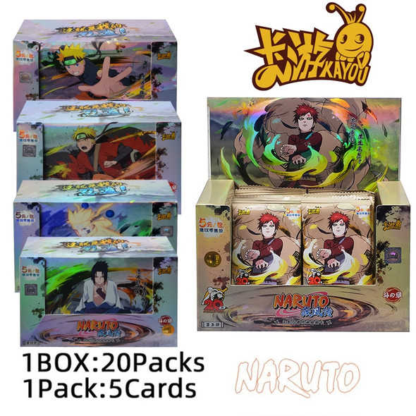 KAYOU NARUTO Uchiha Sasuke Anime characters Collection flash  card Box card Children's board game toys Christmas birthday gift