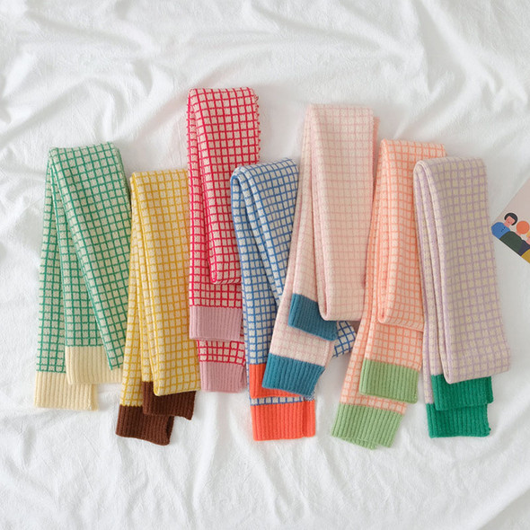 Outdoor Windproof Scarf Kids Boys Girls Scarf Winter Warm Fashion Patchwork Plaid Knitted Long Scarf Children Scarves 2-15Y Outdoor Windproof Scarf Kids Boys Girls Scarf Winter Warm Fashion Patchwork Plaid Knitted Long Scarf Children Scarves 2-15Y