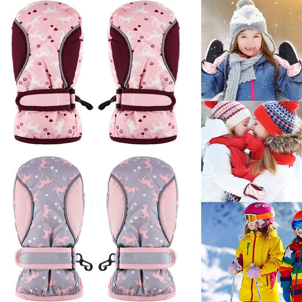 Windproof Waterproof Thicken Warm Winter Must Children Ski Gloves Long-sleeved Mitten Snow Snowboard Outdoor Riding