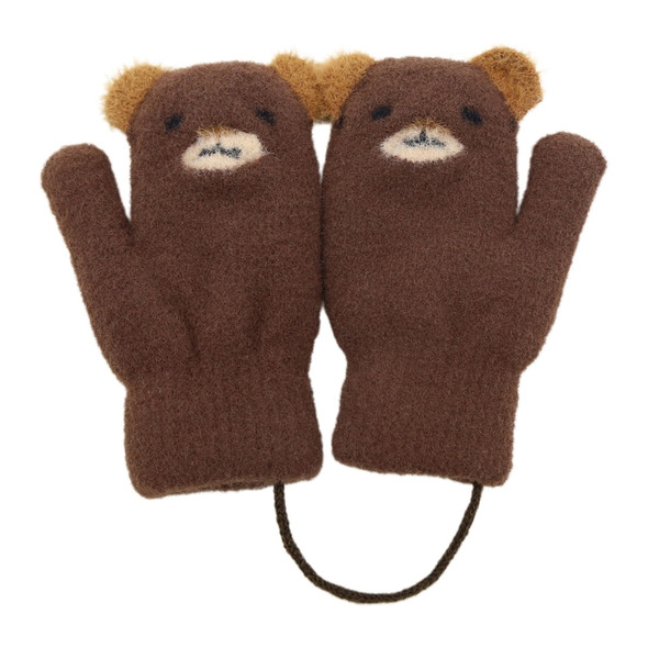 Children’s Mittens 1-3 Years Toddler Lined Bear Mittens Winter Gloves Warm Skiing Gloves for Boys Girls Universal Size