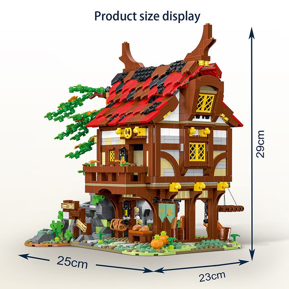 MOC-73723 Medieval Bakery Models Building Blocks Bricks Streetview Modular City Architecture Sets Kids Toys Boys Adult Gifts MOC-73723 Medieval Bakery Models Building Blocks Bricks Streetview Modular City Architecture Sets Kids Toys Boys Adult Gifts