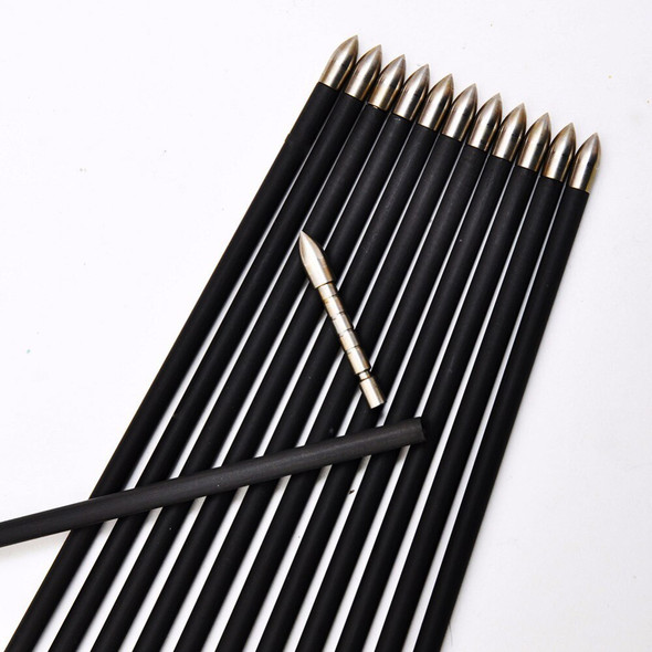 Archery Black Carbon Arrows Spine 400 500 600 700 800 900 1000 4inch