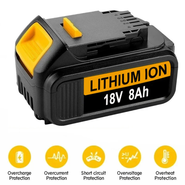 100% Original for Dewalt DCB206 20V 10.0Ah Battery DCB206 20v Lithium Batteries 10000mAh Replacement Power Tool Drill Battery