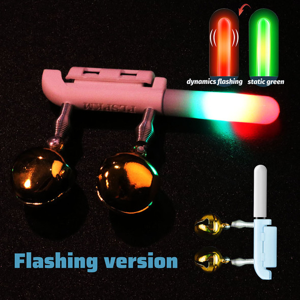 Fish Bite Alarm Double Bell Light USB Charger CR425 3.6V Battery Sensor Lamp Bright Night Tool Kit Pesca Rod Tackle Flash LED