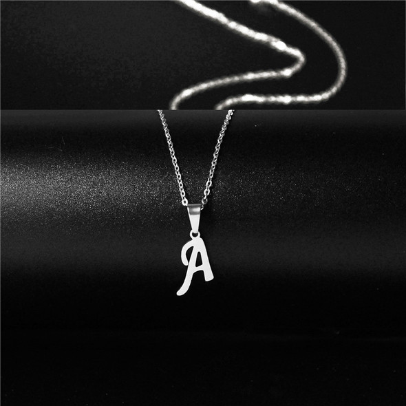 Vintage Style Fashion High Sense Design Stainless Steel Necklace English Letter Pendant Girl Charm Temperament Clavicle Chain
