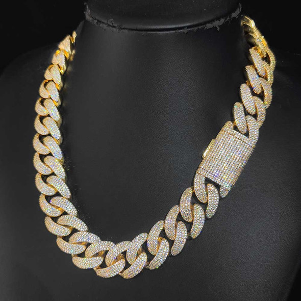 20mm 4 Rows Hip Hop Iced Out Cuban Link Necklace Miami Bling Chain CZ Luxury Choker Chain Jewelry Gift for Men 20mm 4 Rows Hip Hop Iced Out Cuban Link Necklace Miami Bling Chain CZ Luxury Choker Chain Jewelry Gift for Men