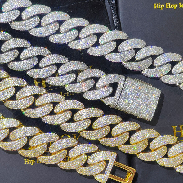 20mm 4 Rows Hip Hop Iced Out Cuban Link Necklace Miami Bling Chain CZ Luxury Choker Chain Jewelry Gift for Men 20mm 4 Rows Hip Hop Iced Out Cuban Link Necklace Miami Bling Chain CZ Luxury Choker Chain Jewelry Gift for Men