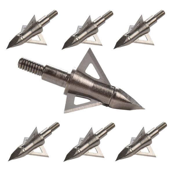 6X Broadhead 100 125 Grain Point Tips 3 Blades + 1X Case Guard