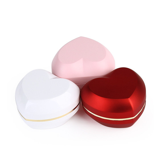 10pcs/lot Luxury Heart-Shaped LED Light Wedding ring box Jewelry Decoration Box double ring box necklace box