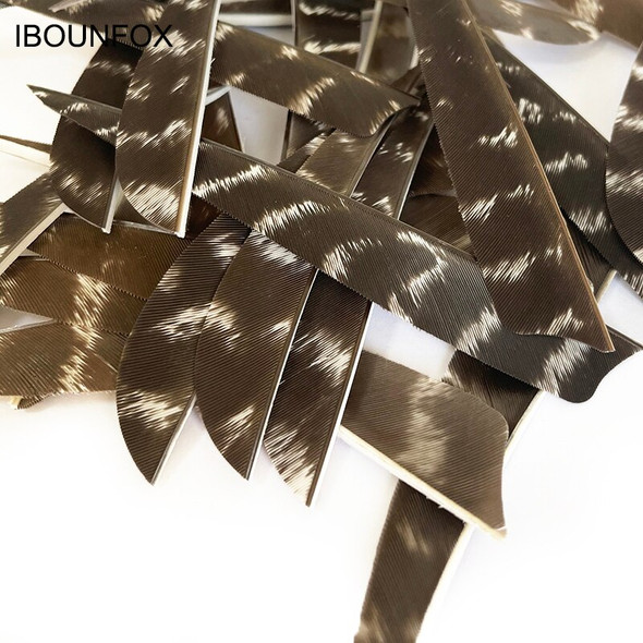 50 Pcs IBOUNFOX Natural Feathers for Wooden Carbon Arrow 3/4/5 Inch