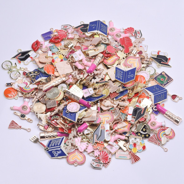 Fashion Oil Drop Lip Bowknot Heart Metal Charms For Jewelry Making Bulk 10/20/30/40pcs/Lot Wholesale Enamel Charm DIY Materials