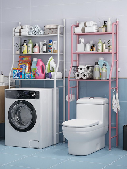 Bathroom Toilet Storage Rack Floor to Floor Toilet Rack Washroom Punching Free Washing Machine Basin Storage Rack