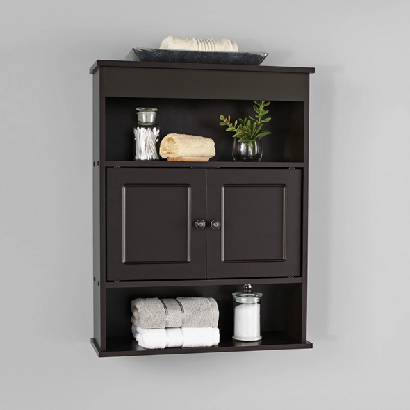 Mainstays Bathroom Wall Mounted Storage Cabinet with 2 Shelves, Espresso 2023 Mainstays Bathroom Wall Mounted Storage Cabinet with 2 Shelves, Espresso 2023