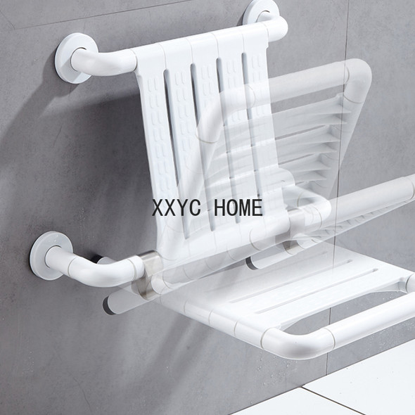 Foldable Disabled Shower Chair Wall Older Adult White Shower Stool Design Auxiliary Banqueta Plegable Bathroom Furnitur