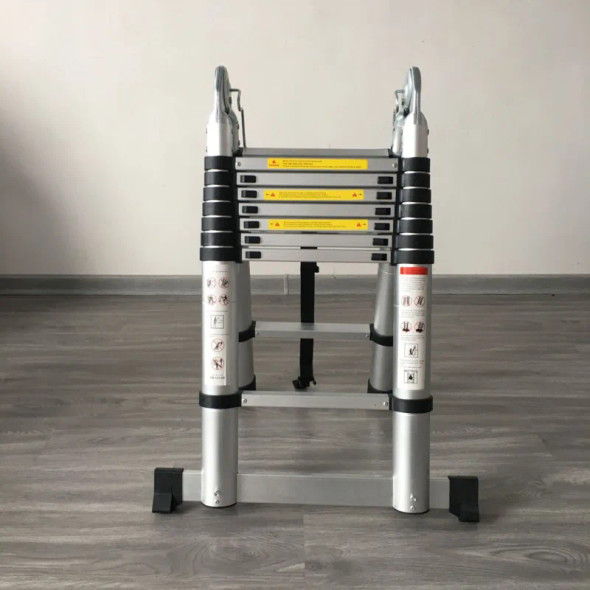 2.2M+2.2 Meters Portable Herringbone Straight 2 In 1 Ladder Household Folding Extension Telescopic Auminum Ladders