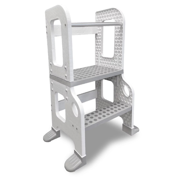 Kitchen Buddy 2-in-1 Stool for Ages 1-3 safe up to 100 lbs.