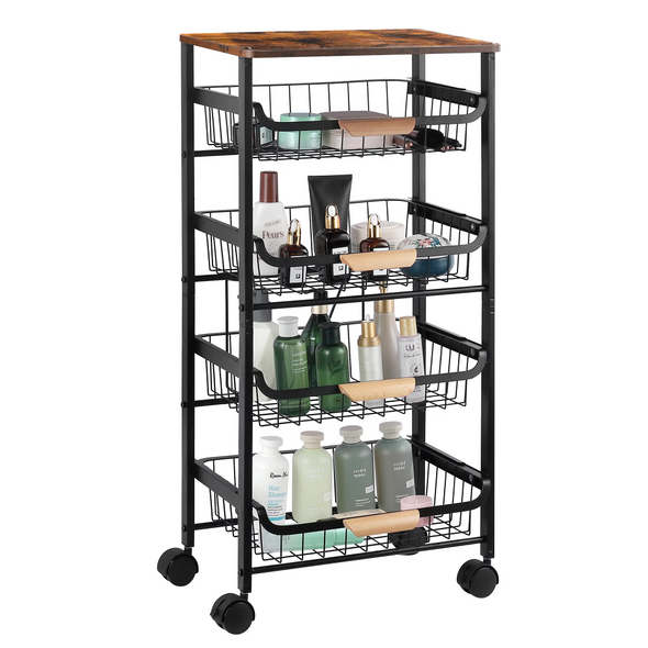 2023 New 5 Tier Rolling Utility Cart Fruit Storage Basket Kitchen Serving Storage Cart Kitchen Islands & Trolleys 2023 New 5 Tier Rolling Utility Cart Fruit Storage Basket Kitchen Serving Storage Cart Kitchen Islands & Trolleys