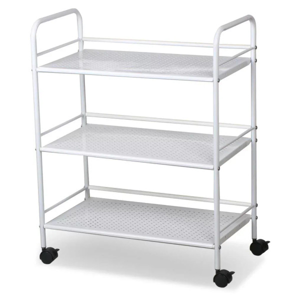 Rolling Trolley Cart 3 Shelves Hair Beauty Salon Spa Storage Equipment Organizer Kitchen Island Table