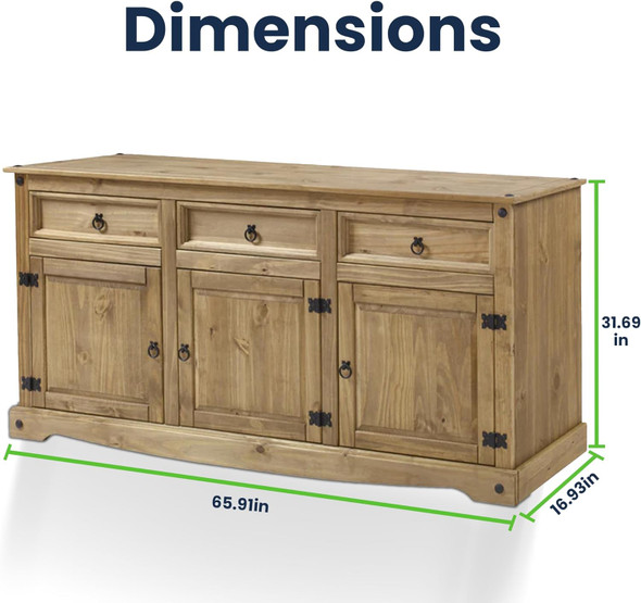 Solid Wood Buffets & Sideboards, Kitchen Storage Cabinets, Buffet Cabinet with Storages, Bar Liquor Cabinet, Kitchen Island