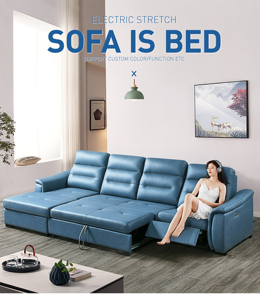 MANBAS Living Room Multifunctional Convertible Sofas Beds Folding Electric Recliner Sofa Bed for Cinema with Storage Box, USB MANBAS Living Room Multifunctional Convertible Sofas Beds Folding Electric Recliner Sofa Bed for Cinema with Storage Box, USB