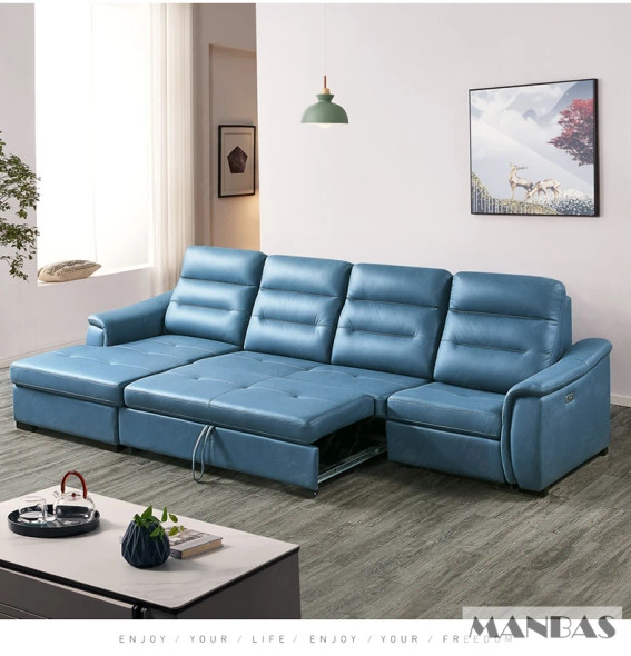 MANBAS Living Room Multifunctional Convertible Sofas Beds Folding Electric Recliner Sofa Bed for Cinema with Storage Box, USB MANBAS Living Room Multifunctional Convertible Sofas Beds Folding Electric Recliner Sofa Bed for Cinema with Storage Box, USB