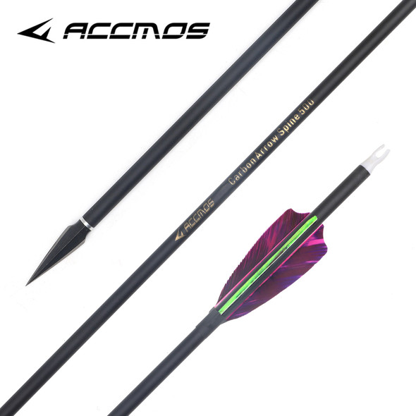 12pcs Archery Carbon Arrow Id6.2 Spine 300 350 400 500 600 700 800