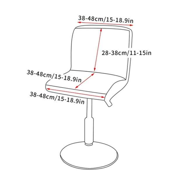 Super Soft Bar Chair Covers Velvet Fabric Short Back Stool Seat Slipcovers Stretch Elastic Hotel Banquet Dining Small Chair Case