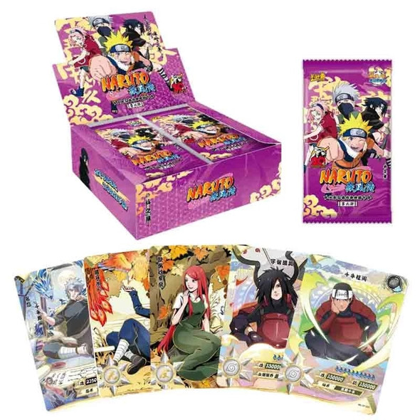 Genuine Naruto Kayou Cards Box Anime Figures Card Booster Pack Uzumaki Uchiha Sasuke Collection Flash Card Toy Game Card Gift