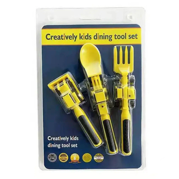 Interactive Utensil Set Toys for Kids Construction Themed Fork and Spoon for Toddlers and Young Children Spoon and Fork Set Interactive Utensil Set Toys for Kids Construction Themed Fork and Spoon for Toddlers and Young Children Spoon and Fork Set