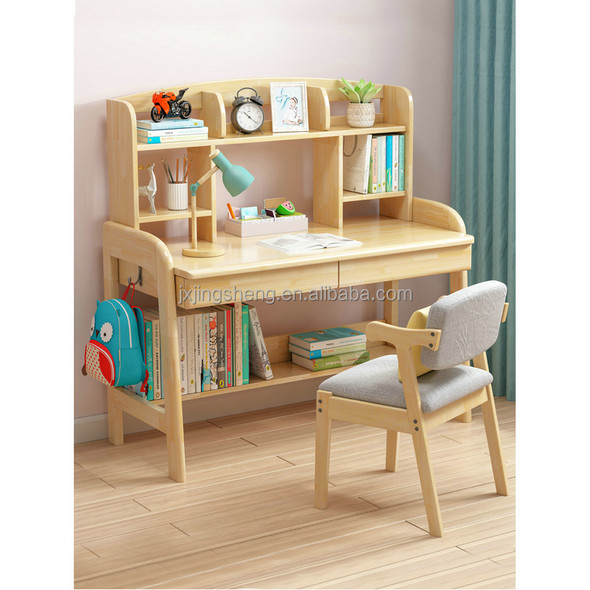 Adjustable Height Desktop Large Storage Children Ergonomic Study Table and Chair Multi-Function Kids Learning Desk and Chair Set