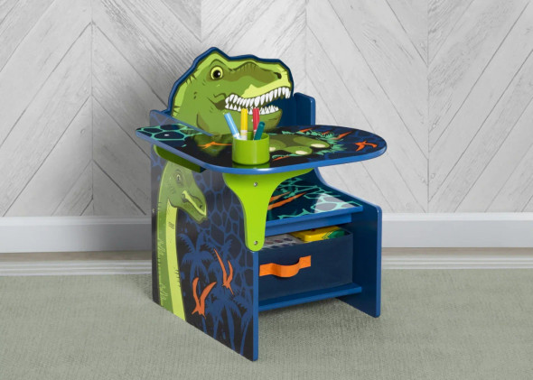 Delta Children Dinosaur Chair Desk with Storage Bin - Greenguard Gold Certified kids table and chair set kid table
