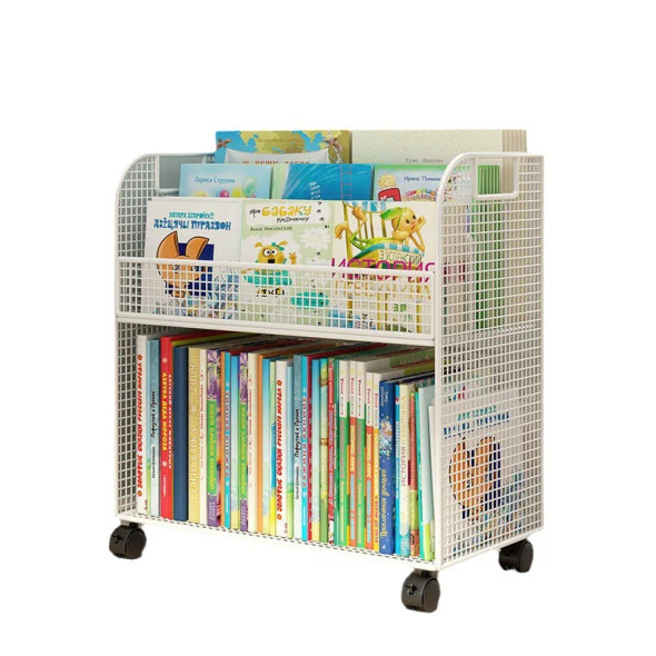 The Desk Book Storage Shelf Floor Simple Children's Bookcase With Wheels Under Cabinet Small Next To