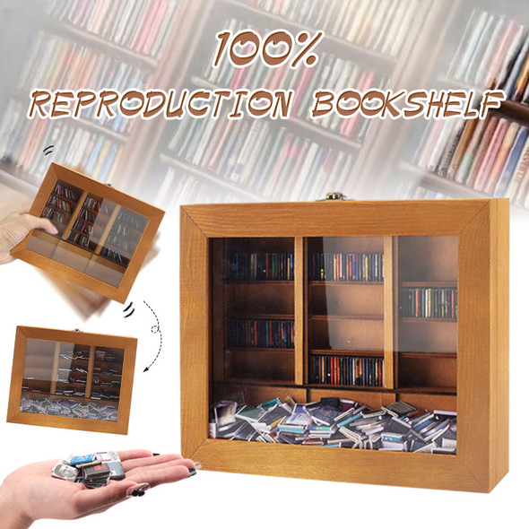 Portable Creative Mini Book Match Boxes Display Case Shake Anxiety Bookshelf Ornament Stress Relief Gift for Children and Adults