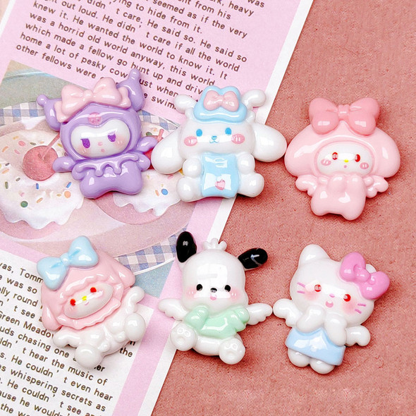 10 Pcs New Mini Kawaii Cartoon Animal Cats, Puppies Series Resin Scrapbook Diy Jewelry Children Gift Hairpin Accessories