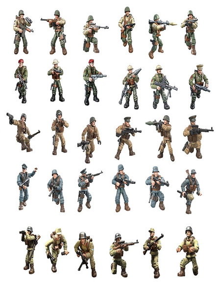 Soldier Figures Doll Models Military Theme Building Block Toys Manual Assembly Children's Toy Figures Gift