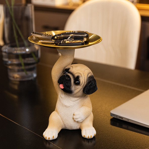 Creative Storage Miniature Statue Home Office Decoration Desktop Storage Organize Pug Children's Gift Storage Box