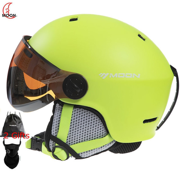 Moon Skiing Helmet With Goggles Integrally-molded Pc+eps High-quality