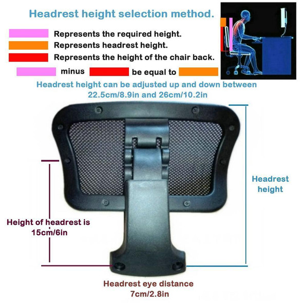 Computer Chair Headrest Pillow Adjustable Headrest For Chair Office Neck Headrest For Office Chair Accessories A5l3