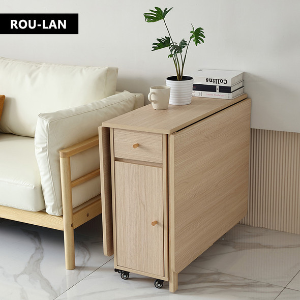 Folding Dining Table with 2 Drawers and 4 Wheels for Living Room,Kitchen, Farmhouse, Space Saving Table Folding Dining Table with 2 Drawers and 4 Wheels for Living Room,Kitchen, Farmhouse, Space Saving Table