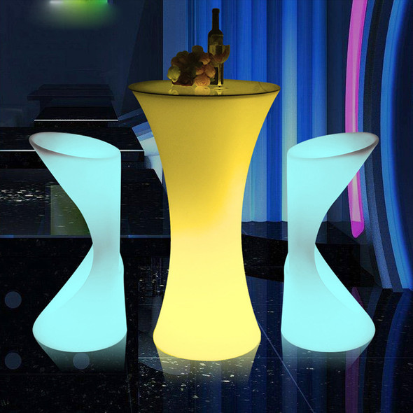 Factory LED Plastic Bar Chair Stool Lighting table Chair Multi Color Changing Luminous Table Chair free shipping