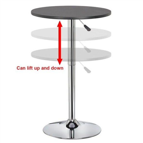 US Modern Swivel Counter Height Table Adjtable Pub Bistro pedestal Bar Cafe Table
