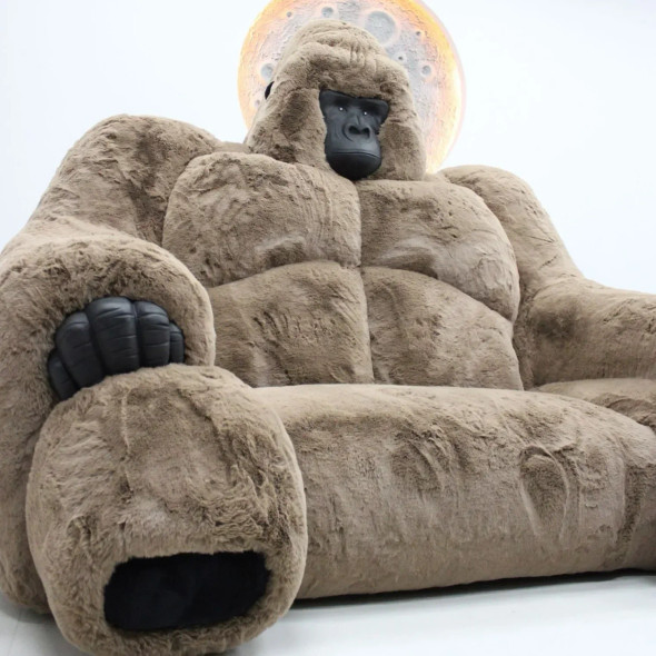 Gorilla Chimpanzee Animal Designer Cartoon Sofa, Diamond Orangutan Sofa Haute Couture Source Factory
