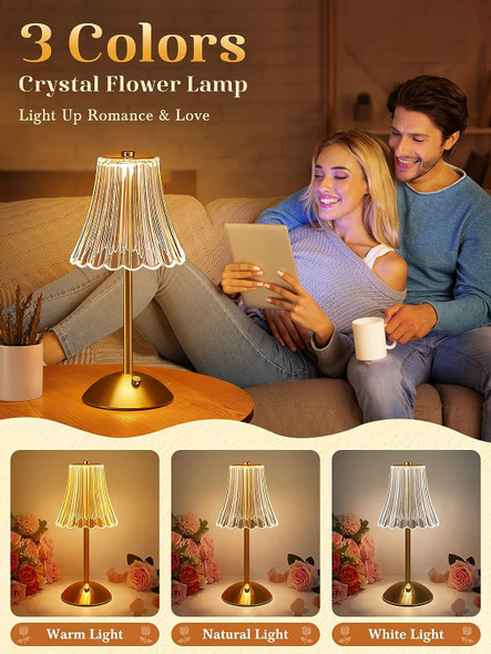 Table Lamp LED Touch Sensor Desktop Night Light Rechargeable Wireless Reading Lamp for Restaurant Hotel Bar Bedroom Decor Light