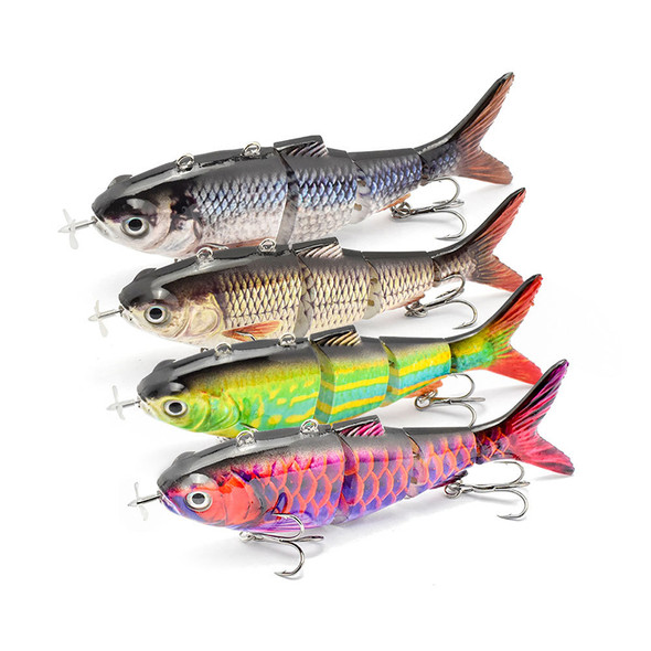 Automatic Swimbait Electric Robotic Fishing Lure 4-Segement Auto Multi Jointed Bait USB Rechargeable Wobbler Pesca Accessories Automatic Swimbait Electric Robotic Fishing Lure 4-Segement Auto Multi Jointed Bait USB Rechargeable Wobbler Pesca Accessories