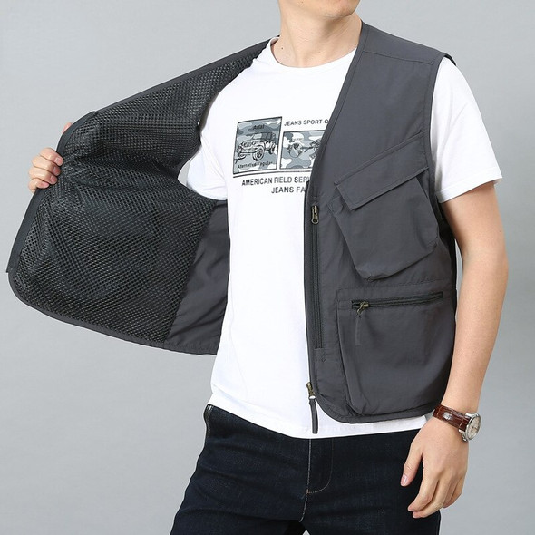 6XL Men's Multi Pocket Outdoor Fishing Vest Military Camping