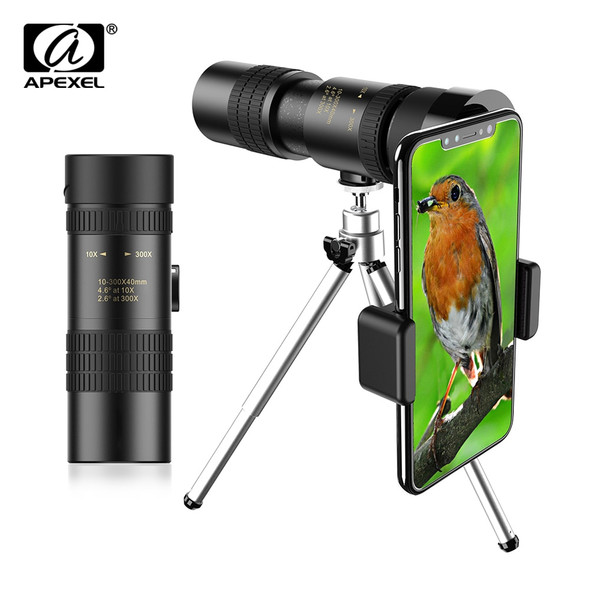 Monocular Phone Telescope 300x | Zoom Hiking Telescope Phone | Apexel