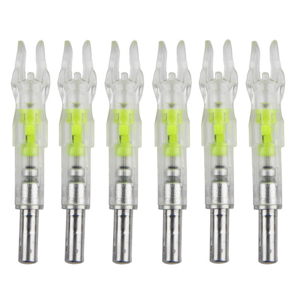 6 Pieces 6.3mm Automatically Bright Led Luminous Arrow Nock Tail