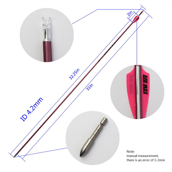 6/12pcs Pure Carbon Arrow Spine  500 600 700 800 900 1000 ID 4.2mm 6/12pcs Pure Carbon Arrow Spine  500 600 700 800 900 1000 ID 4.2mm
